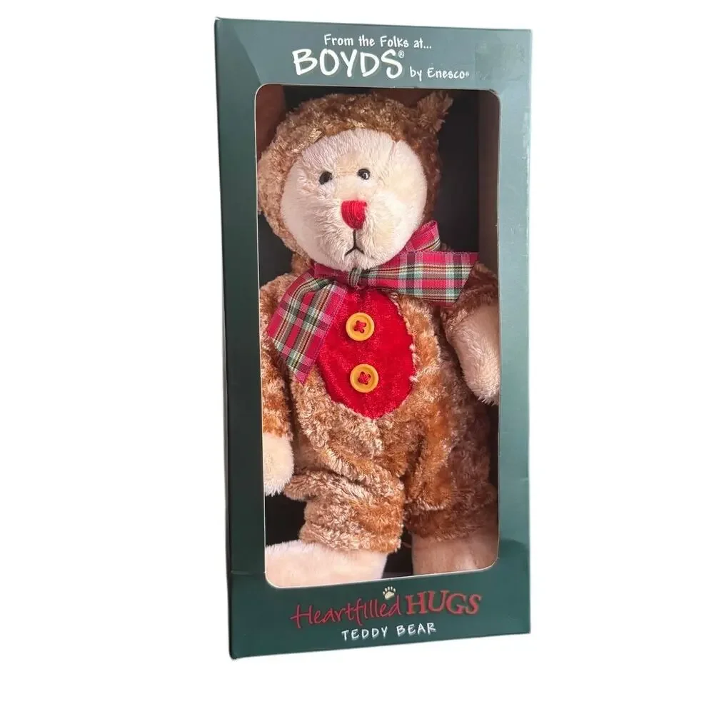 NIB Heartfilled‎ Hugs Boyds By Enesco Reindeer Teddy Bear 2009 Vintage Christmas